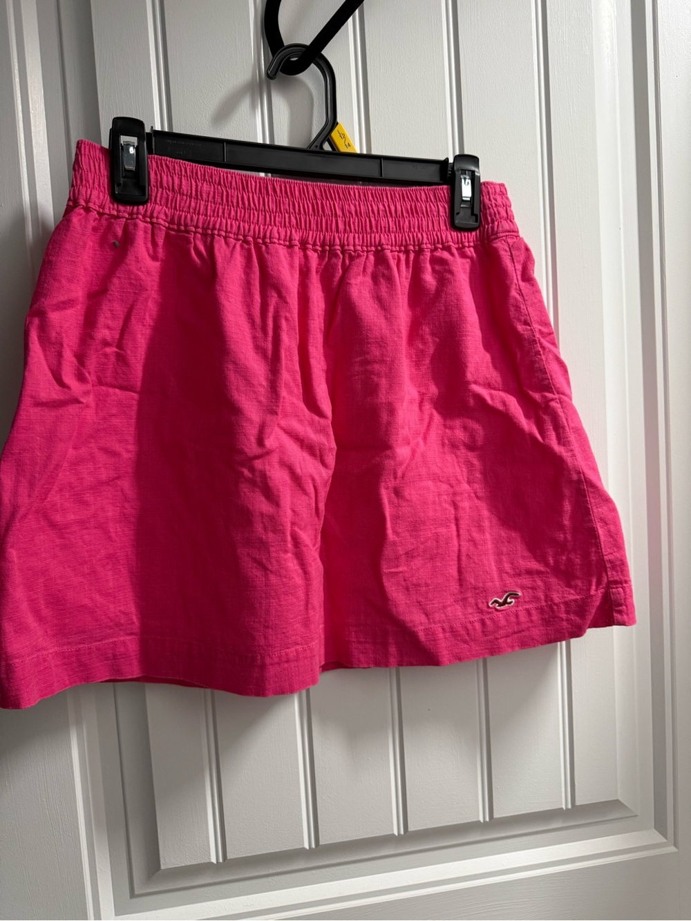 Hollister Bright Pink Elastic-Waist Midi Skirt